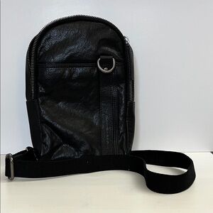 Black Leather Crossbody Bag